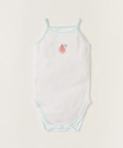 Alternative view of Fruits Printed Sleeveless Bodysuits | Set of 3