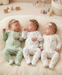 Alternative view of Closed Feet Sleepsuit with Zip Closure | Set of 3
