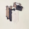 Printed Sleeveless Bodysuit - Set of 5