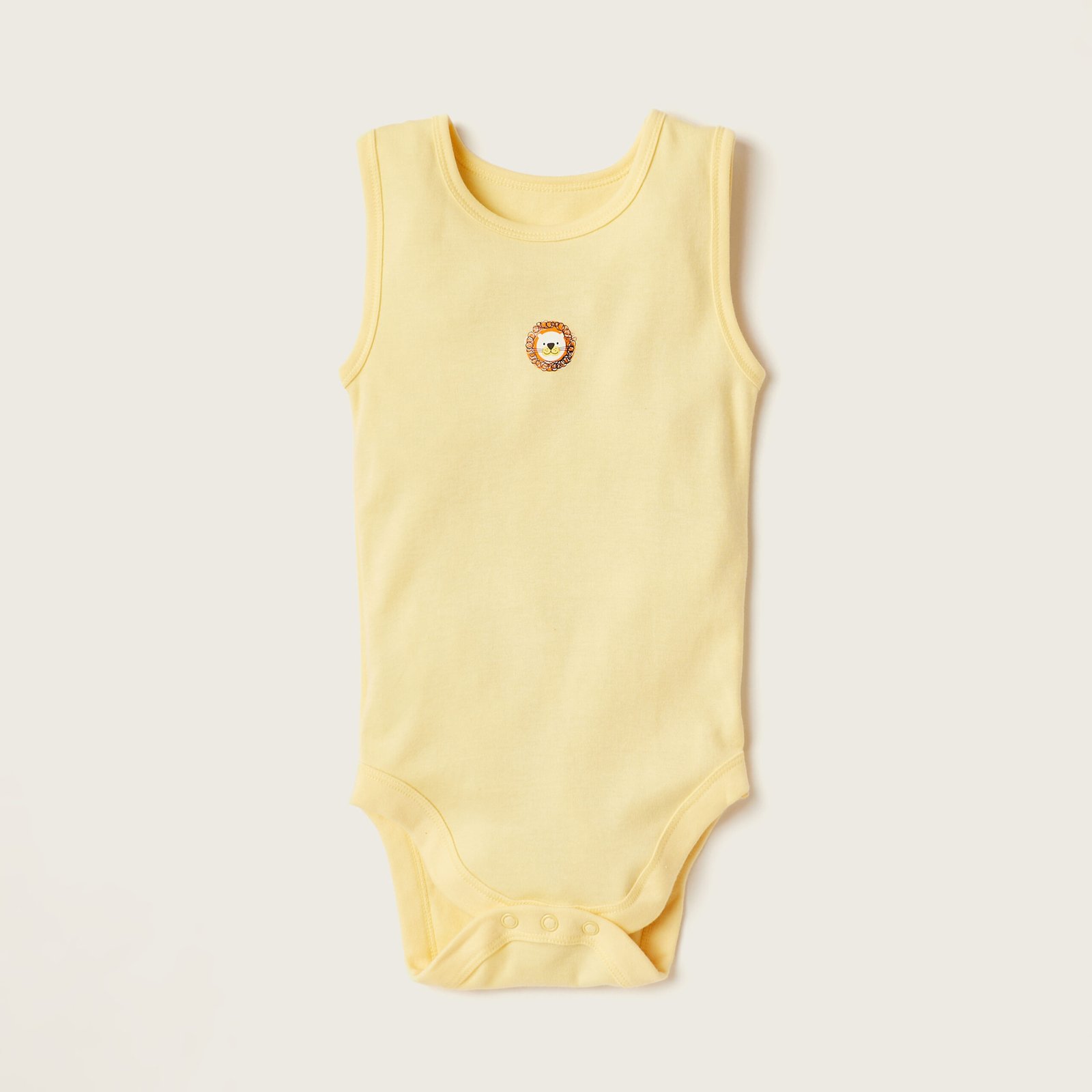 Printed Sleeveless Bodysuit wit Button Closure - Set of 5 - Image 4