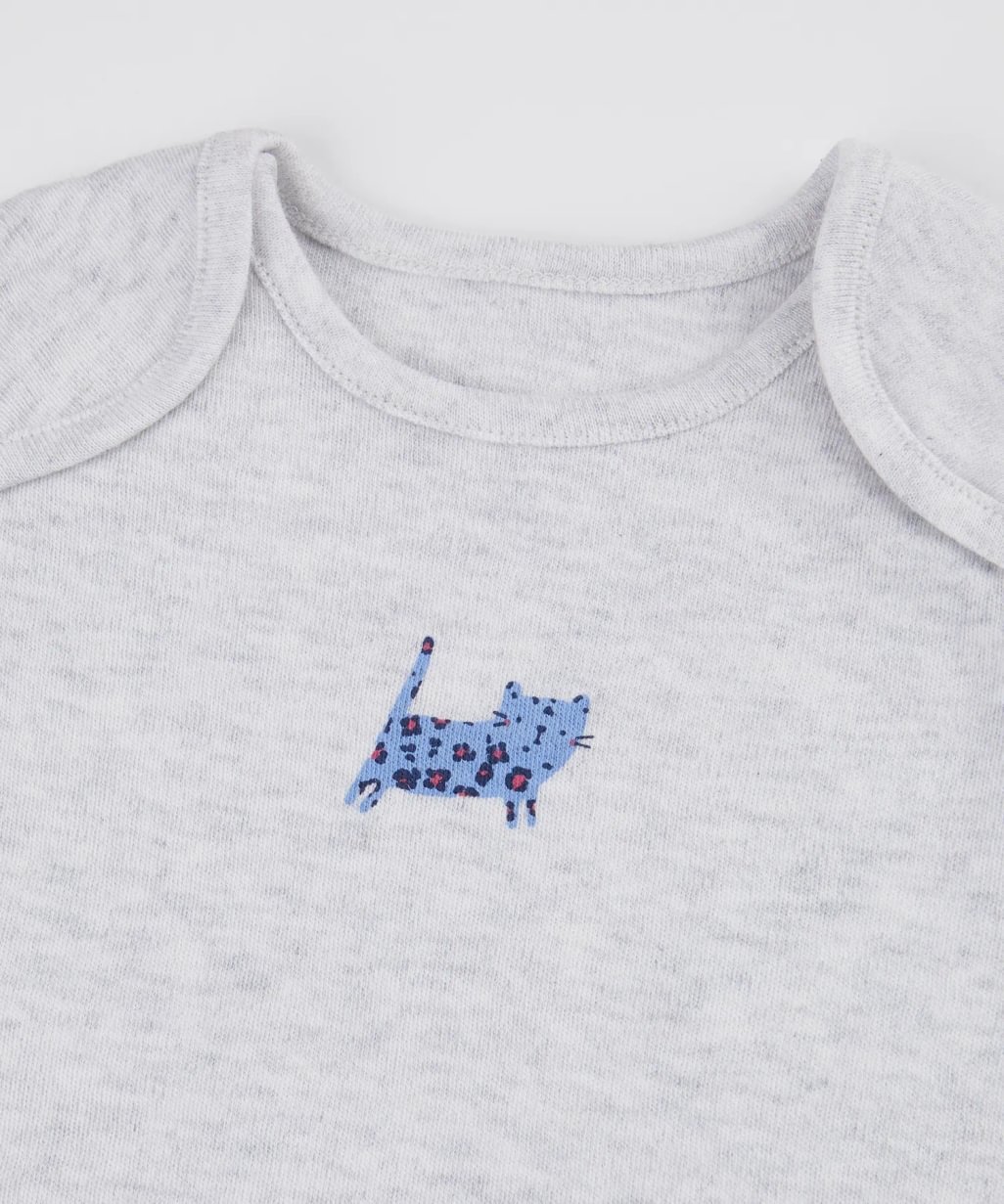 Little Leopard Sleeveless Bodysuit wit Button Closure - Set of 5 - Image 3