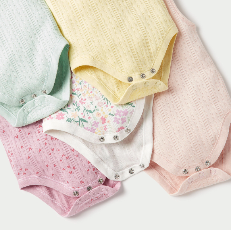 Assorted Ribbed Sleeveless Bodysuit - Set of 5 - Image 3
