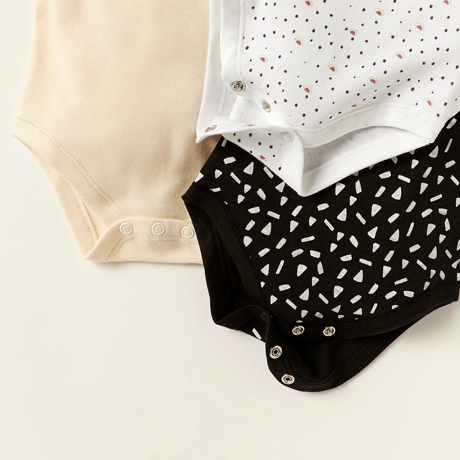 Printed Sleeveless Bodysuit with Snap Button Closure - Set of 5 - Image 4